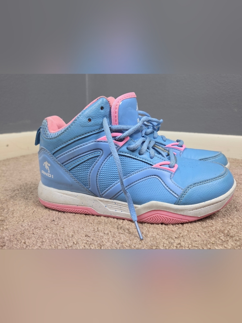Kids Blue & Pink Athletic Sneakers